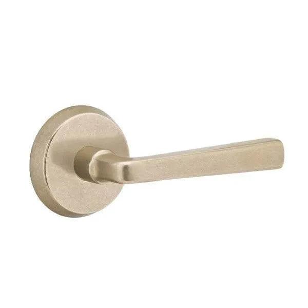 Emtek Cimarron Lever With #2 Rosette Tumbled White Bronze