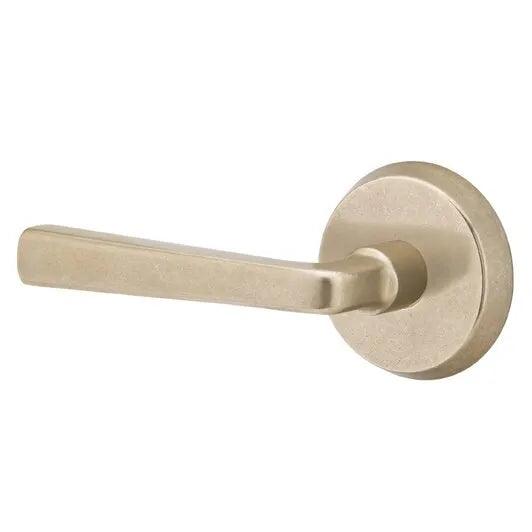 Emtek Cimarron Lever With #2 Rosette Tumbled White Bronze