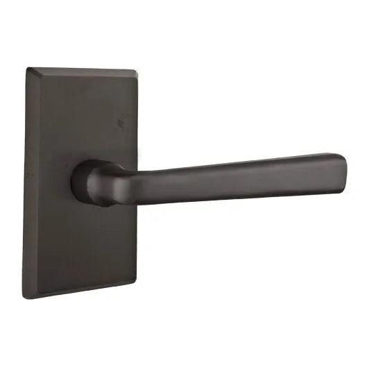 Emtek Cimarron Lever With #3 Rosette Flat Black Bronze Patina