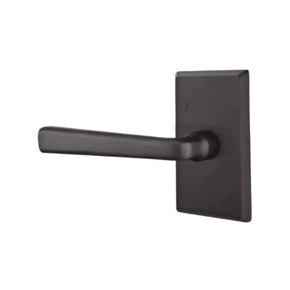 Emtek Cimarron Lever With #3 Rosette Flat Black Bronze Patina