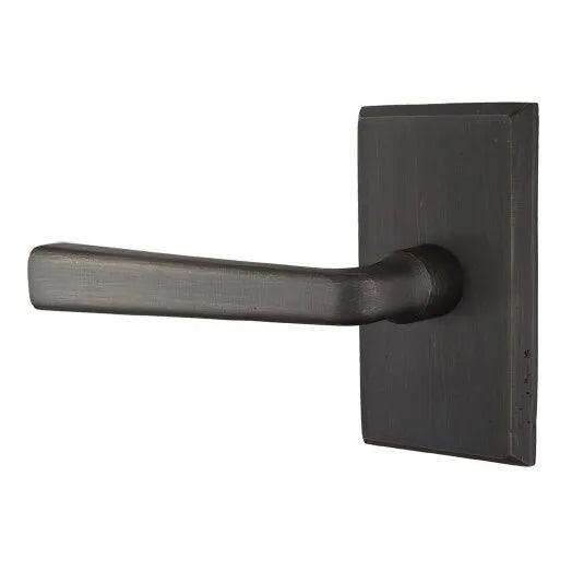 Emtek Cimarron Lever With #3 Rosette Medium Bronze Patina