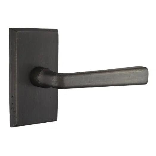 Emtek Cimarron Lever With #3 Rosette Medium Bronze Patina