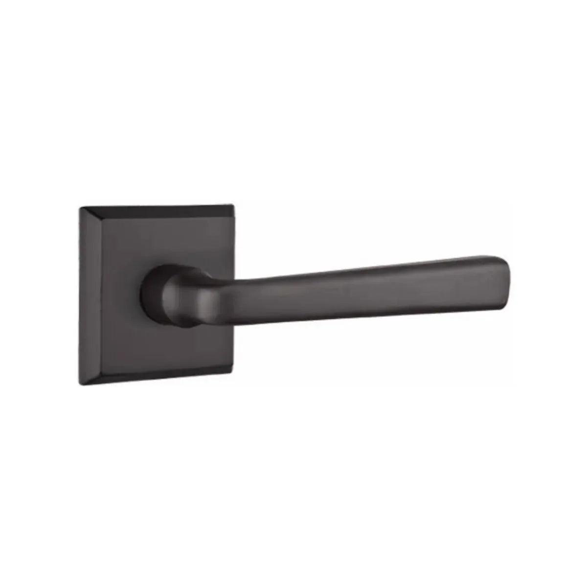 Emtek Cimarron Lever With #6 Rosette Flat Black Bronze Patina