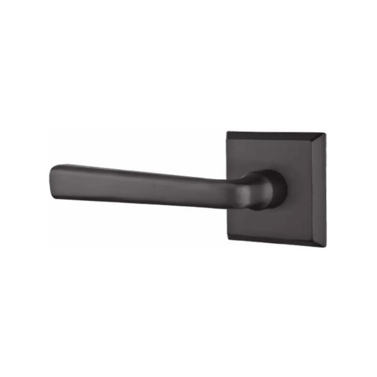 Emtek Cimarron Lever With #6 Rosette Flat Black Bronze Patina