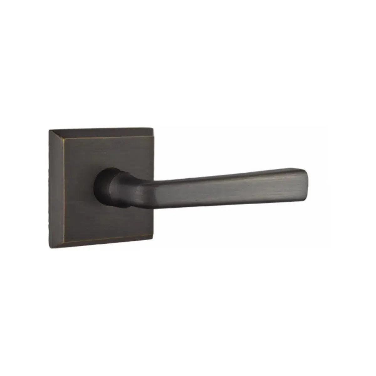 Emtek Cimarron Lever With #6 Rosette Medium Bronze Patina