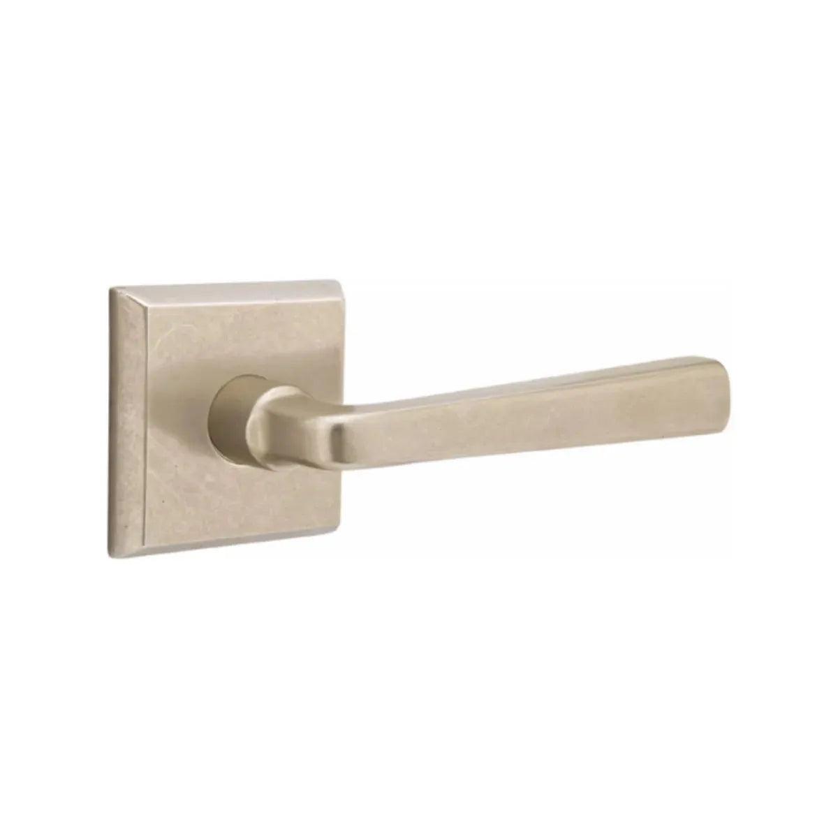 Emtek Cimarron Lever With #6 Rosette Tumbled White Bronze