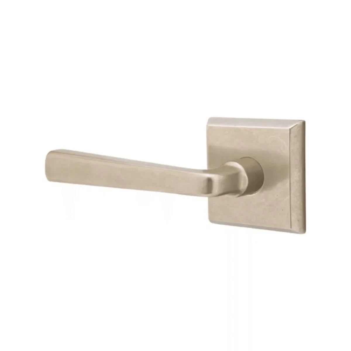 Emtek Cimarron Lever With #6 Rosette Tumbled White Bronze