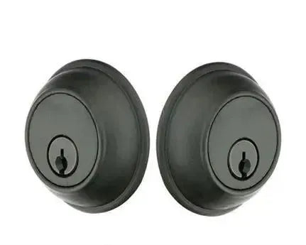 Emtek Classic Tuscany Bronze Keyed Deadbolt in Flat Black Bronze Patina finish