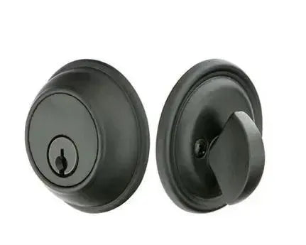 Emtek Classic Tuscany Bronze Keyed Deadbolt in Flat Black Bronze Patina finish