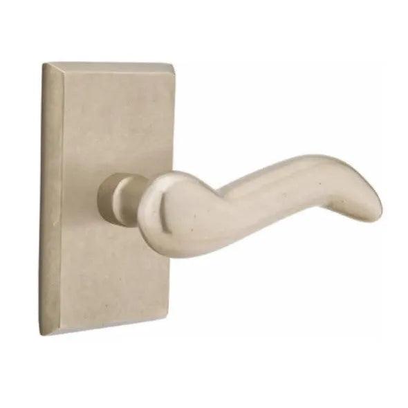Emtek Cody Lever With #3 Rosette Tumbled White Bronze
