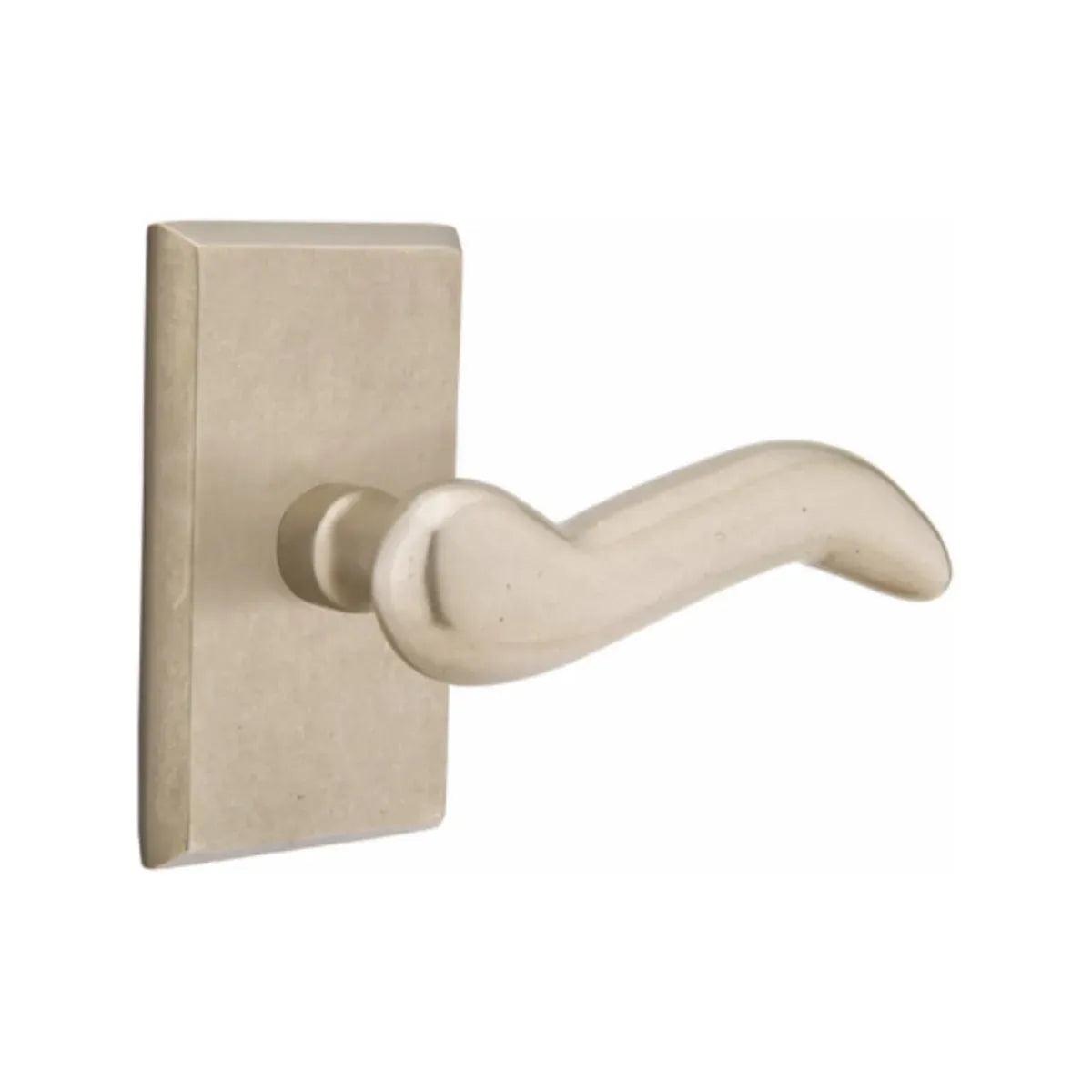 Emtek Cody Lever With #3 Rosette Tumbled White Bronze