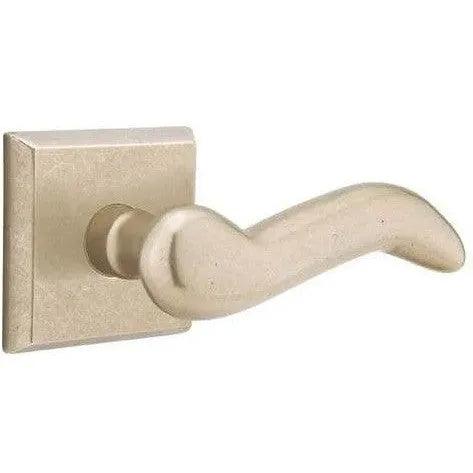 Emtek Cody Lever With #6 Rosette in Tumbled White Bronze finish
