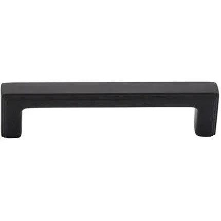 The Emtek Concealed Surface 8" Wilshire Door Pull in Flat Black finish