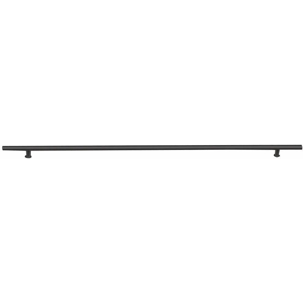 Emtek Concealed Surface Mount 24" Round Door Pull in Flat Black finish