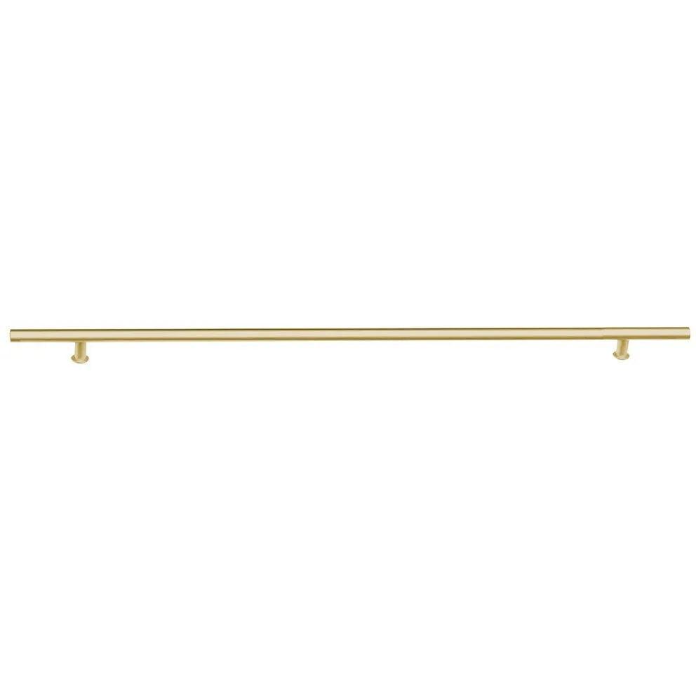 Emtek Concealed Surface Mount 24" Round Door Pull in Satin Brass Stainless Steel finish
