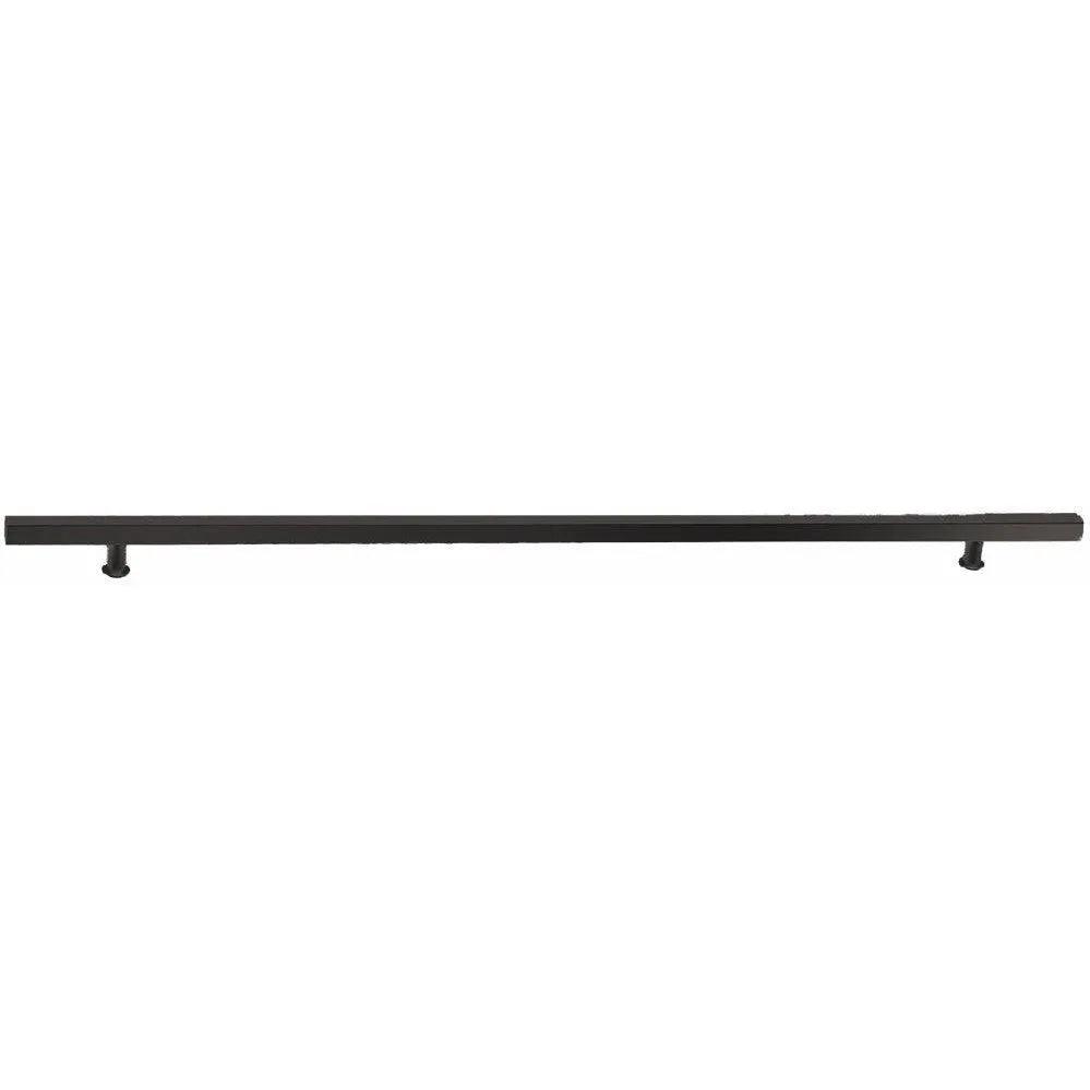 Emtek Concealed Surface Mount 24" Square Door Pull in Flat Black finish