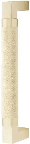 Emtek Concealed Surface Mount Hercules Knurled Door Pull, 8" Center to Center Satin Brass