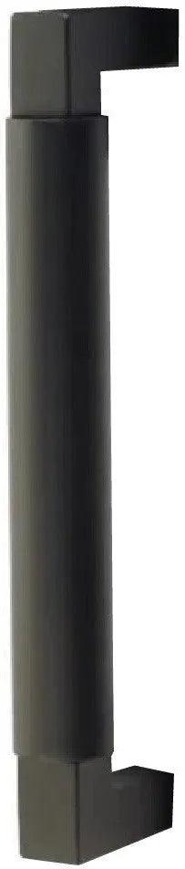 Emtek Concealed Surface Mount Hercules Smooth Door Pull, 8" Center to Center Flat Black