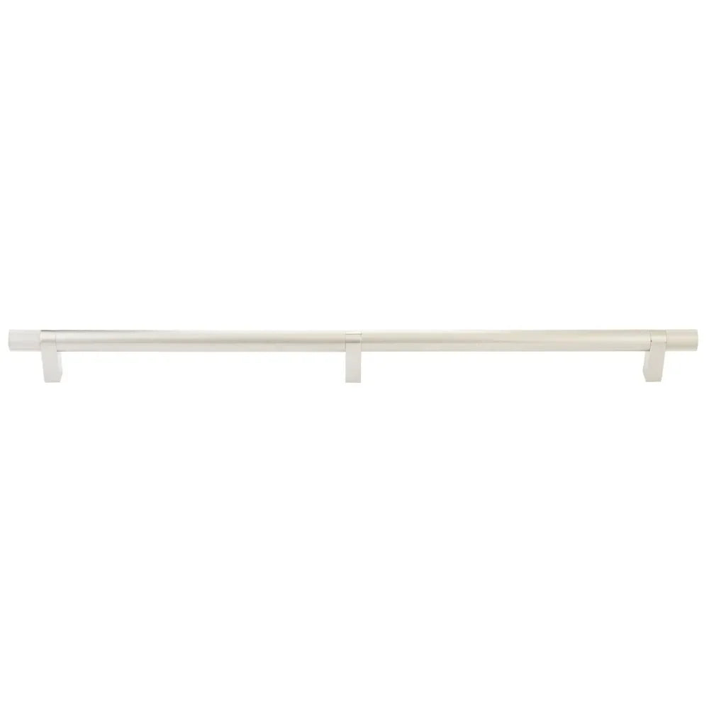 The Emtek Concealed Surface Select Knurled Appliance Bar Pull, 24" C-to-C in Satin Nickel finish