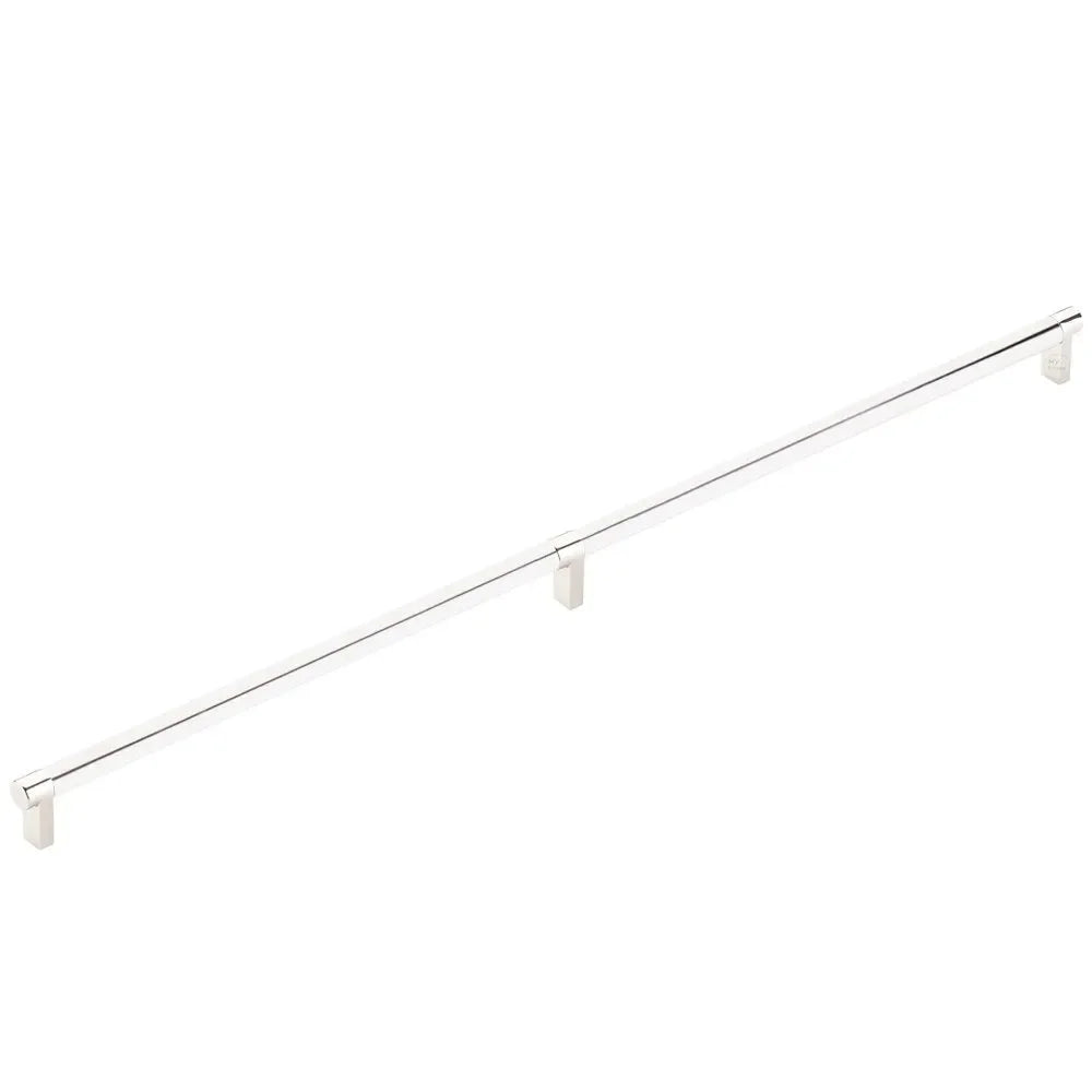 The Emtek Concealed Surface Select Rectangular Stem Smooth Appliance Pull in Lifetime Polished Nickel finish