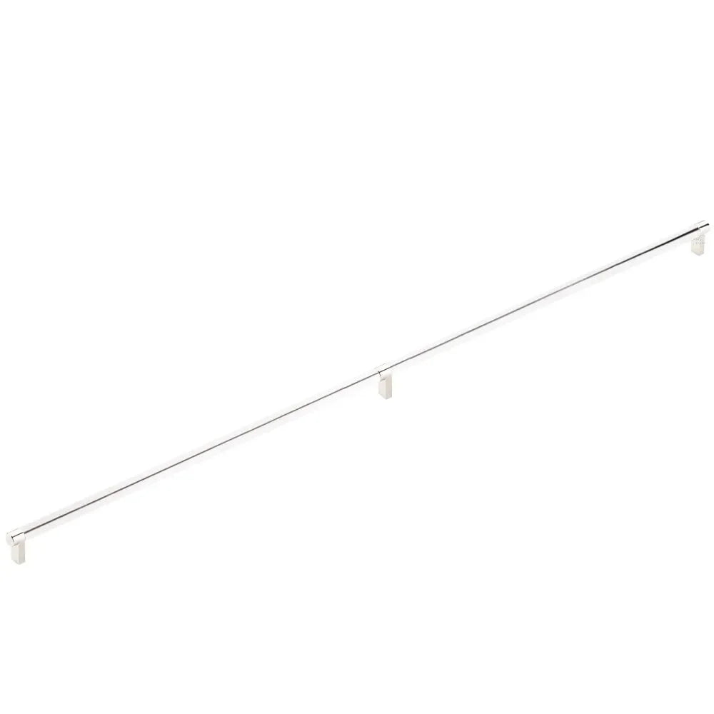 The Emtek Concealed Surface Select Rectangular Stem Smooth Appliance Pull in Lifetime Polished Nickel finish
