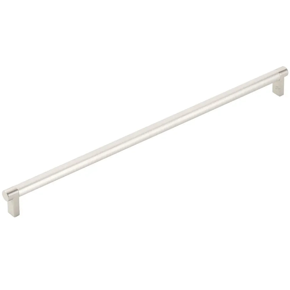 The Emtek Concealed Surface Select Rectangular Stem Smooth Appliance Pull in Satin Nickel finish