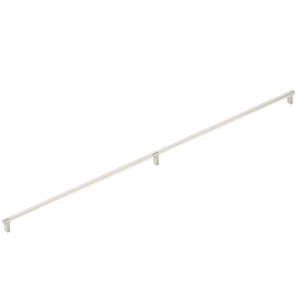 The Emtek Concealed Surface Select Rectangular Stem Smooth Appliance Pull in Satin Nickel finish