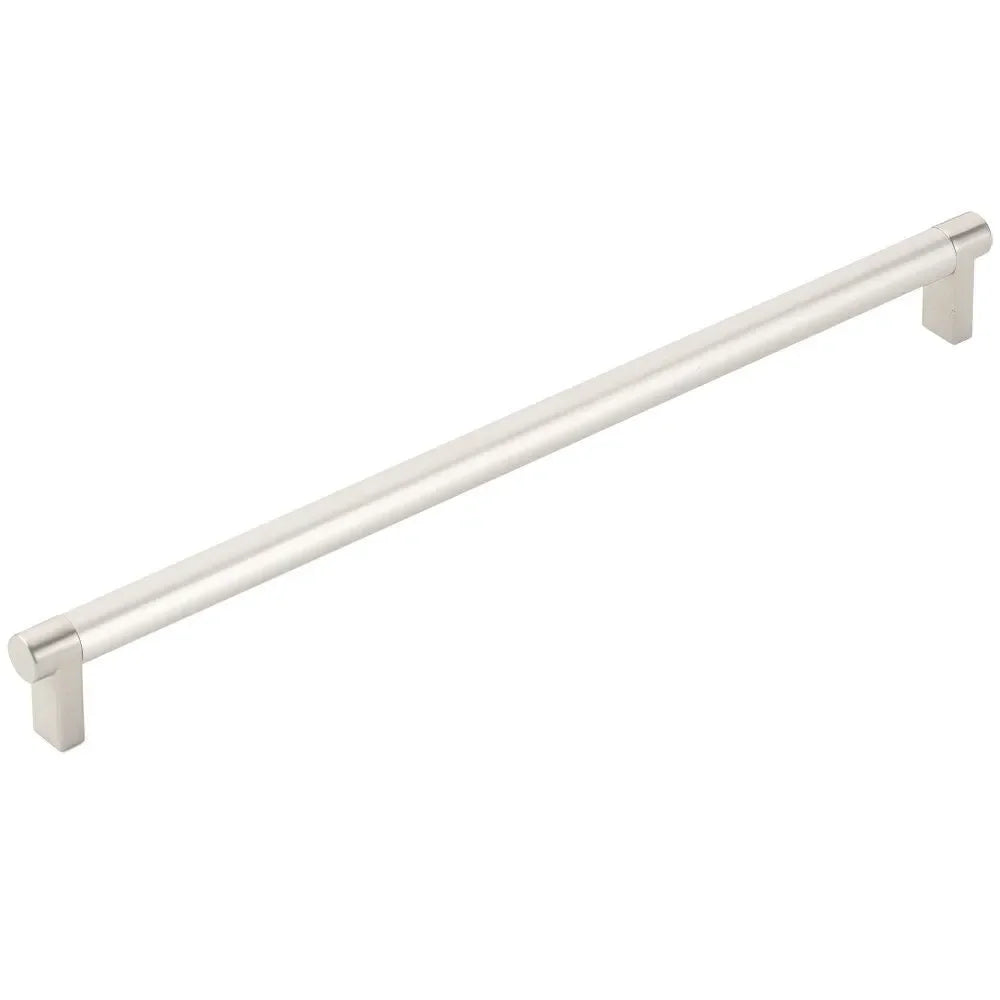 The Emtek Concealed Surface Select Rectangular Stem Smooth Appliance Pull in Satin Nickel finish