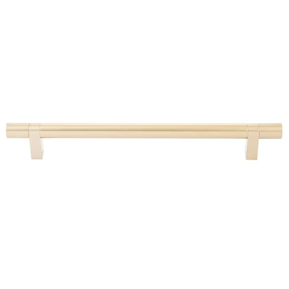 The Emtek Concealed Surface Select Smooth Appliance Bar Pull, 12" C-to-C in Satin Brass finish