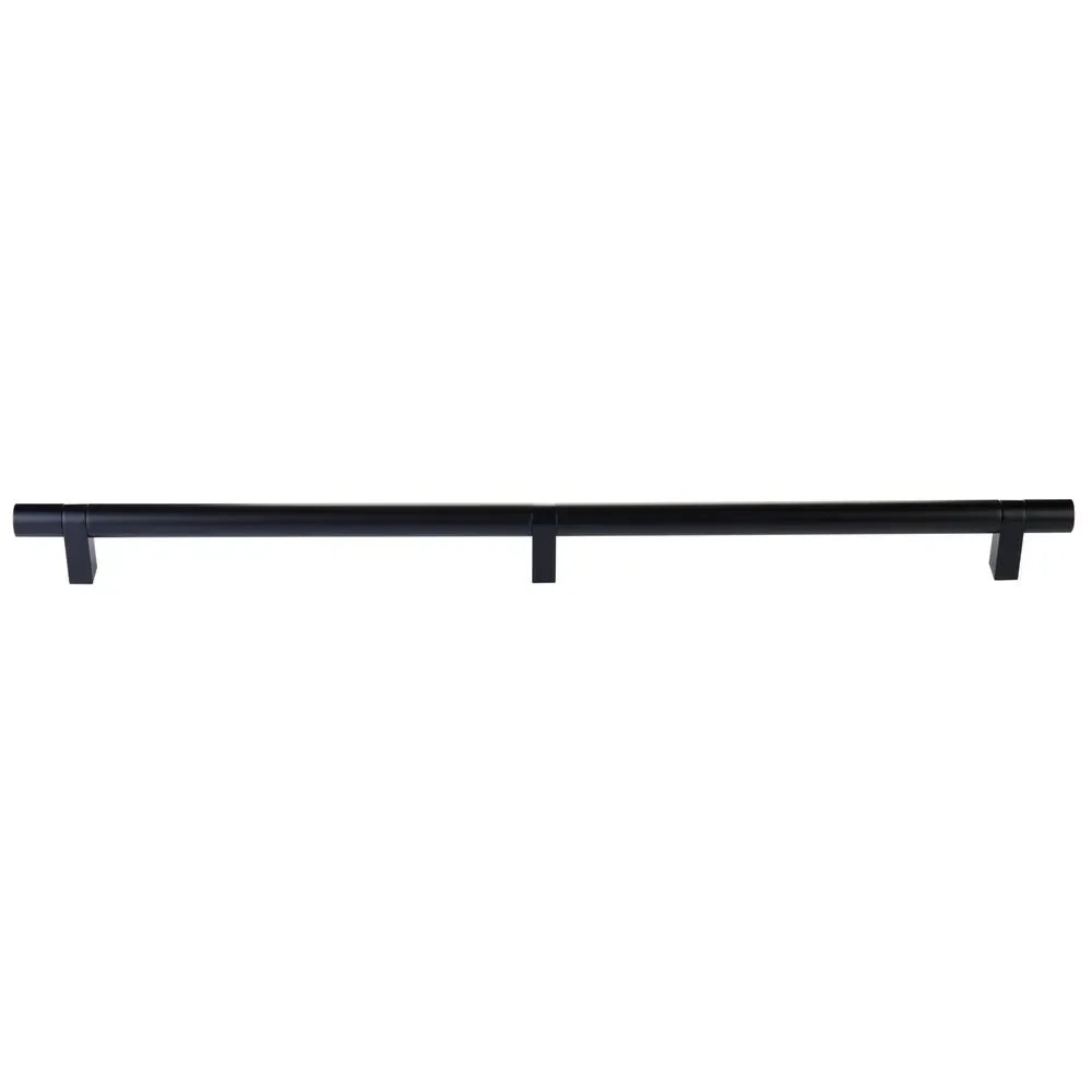 The Emtek Concealed Surface Select Smooth Appliance Bar Pull, 24" C-to-C in Flat Black finish