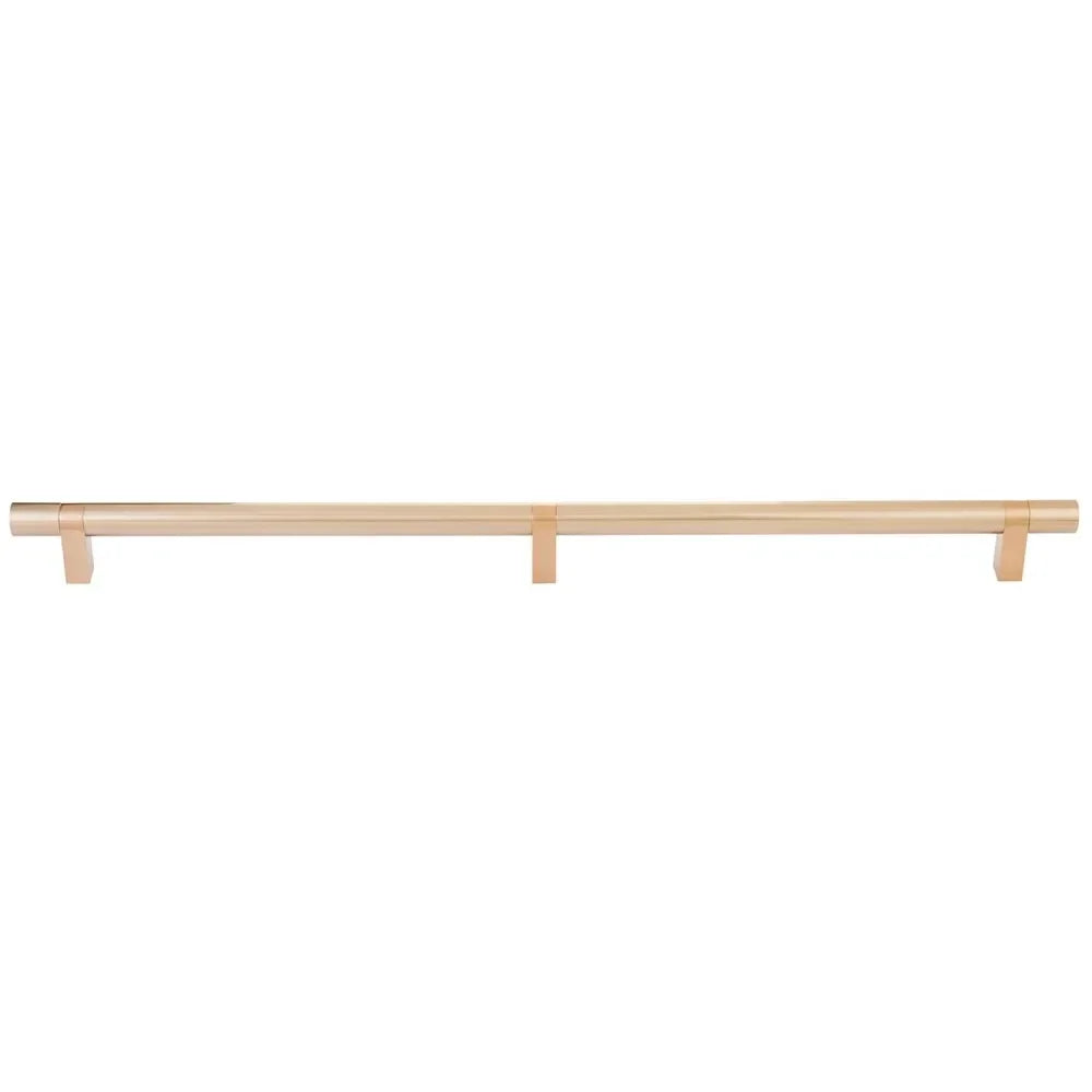 The Emtek Concealed Surface Select Smooth Appliance Bar Pull, 24" C-to-C in Satin Copper finish
