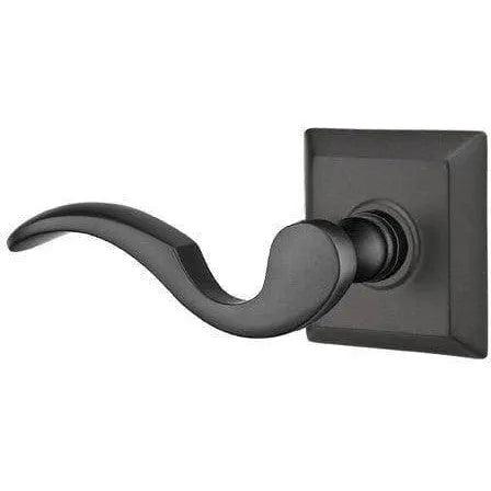 Emtek Cortina Lever With Quincy Rosette Flat Black