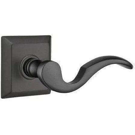 Emtek Cortina Lever With Quincy Rosette Flat Black