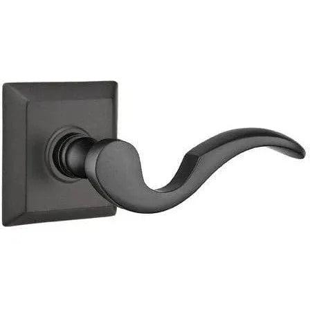 Emtek Cortina Lever With Quincy Rosette Flat Black