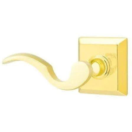 Emtek Cortina Lever With Quincy Rosette Lifetime Polished Brass