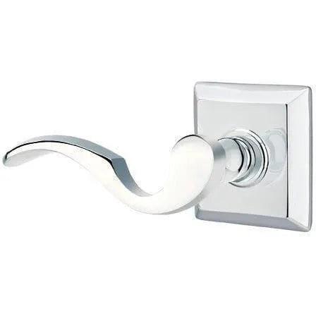 Emtek Cortina Lever With Quincy Rosette Polished Chrome