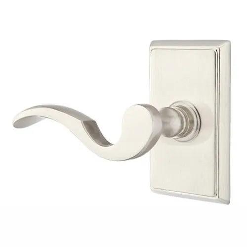 Emtek Cortina Lever With Rectangular Rosette in Satin Nickel finish