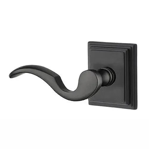 Emtek Cortina Lever With Wilshire Rosette Flat Black