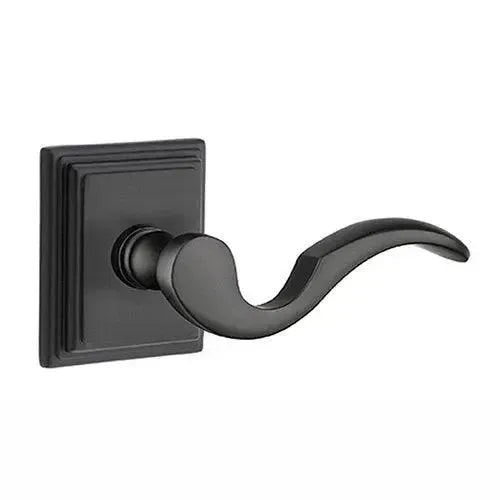 Emtek Cortina Lever With Wilshire Rosette Flat Black