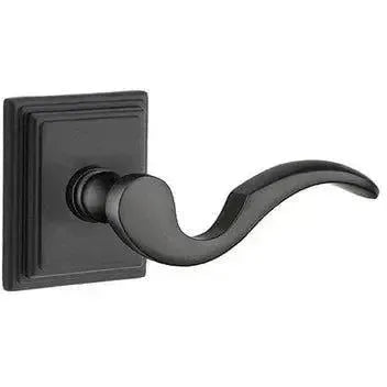 Emtek Cortina Lever With Wilshire Rosette Flat Black