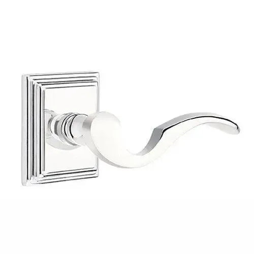 Emtek Cortina Lever With Wilshire Rosette Polished Chrome