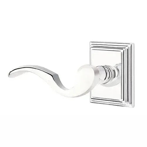 Emtek Cortina Lever With Wilshire Rosette Polished Chrome