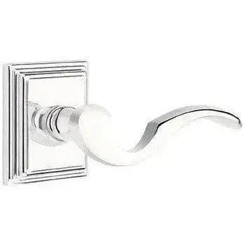 Emtek Cortina Lever With Wilshire Rosette Polished Chrome