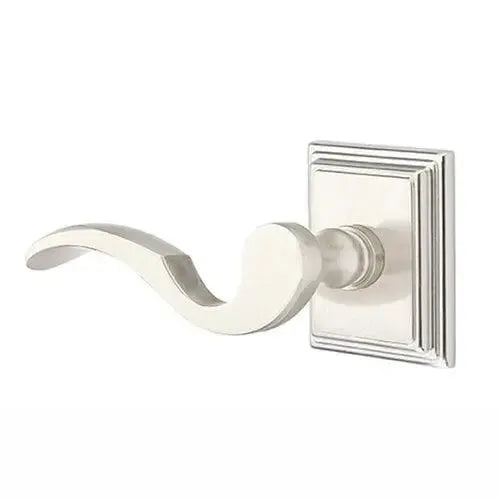 Emtek Cortina Lever With Wilshire Rosette Satin Nickel