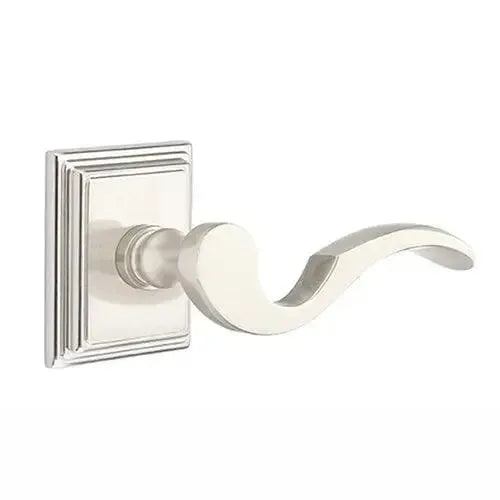 Emtek Cortina Lever With Wilshire Rosette Satin Nickel