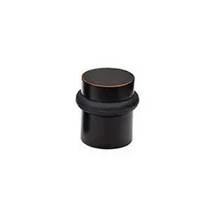 The Emtek Cylinder Floor Bumper Door Stop in Oil Rubbed Bronze finish.