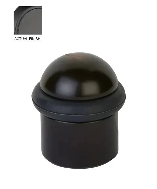 Emtek Cylinder Floor Bumper with Dome Cap Flat Black