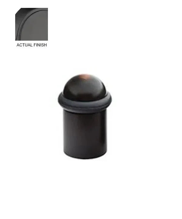 Emtek Cylinder Floor Bumper with Dome Cap Flat Black
