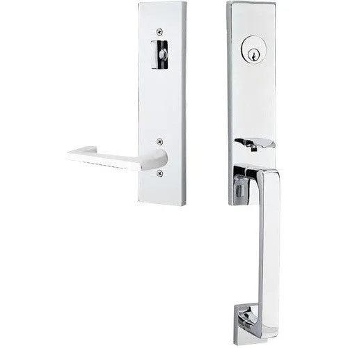 Emtek Davos Handleset with Interior Argos Lever 