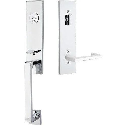 Emtek Davos Handleset with Interior Argos Lever 